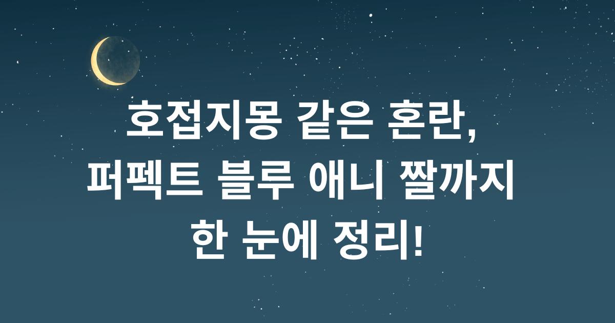 호접지몽 같은 혼란, 퍼펙트 블루 애니 짤까지 한 눈에 정리!